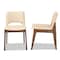 Baxton Studio Afton Mid-Century Modern Beige Faux Leather Upholstered and 2-Piece Wood Dining Chair Set Set of 2 188-11660-ZORO - alternate 3